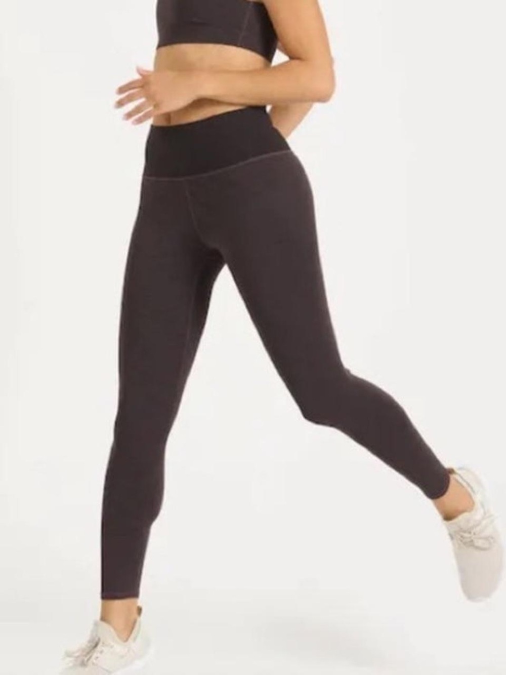 Vuori Lux Rib Studio Leggings in Quartz Heather